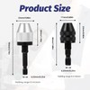 JIYIN 2Pcs Drill Chuck Adapter Keyless with 10Pcs Drills, 1/4