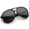 zeroUV - Retro Large Plastic Aviator Sunglasses with Polarized Lens
