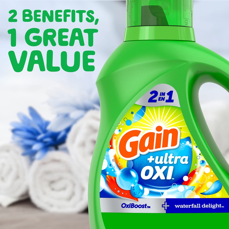 Gain Gain Ultra Oxi Liquid Laundry Detergent, 107 loads, 154