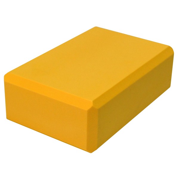 YogaAccessories 3'' Foam Yoga Block - Yellow