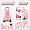 Bansusu 3Pcs Kids Rolling Backpack for Girls with Lunch Bag,