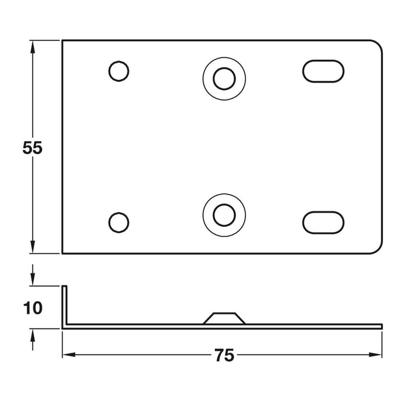 Cream Kitchen Cabinet Door Hinge Set Includes 2 Plates and