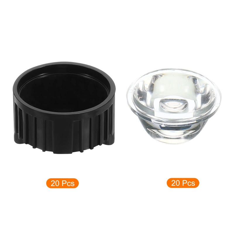 PATIKIL 20mm 90 Degree LED Lens with Stand Holder 20