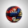 Balón De Basquet Hule Duxx Flow 5 Azul Con Rojo