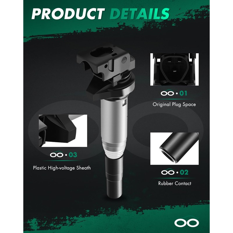 SCITOO Ignition Coil Coils Pack fits for X6 3.0L 2011-2017