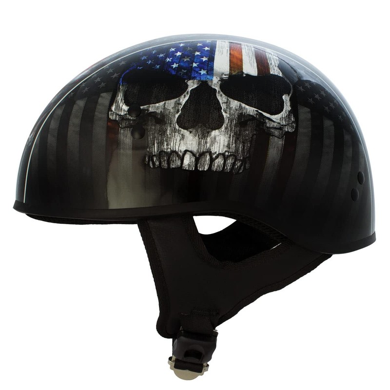 Milwaukee Leather Hot Leathers HLD1042 Gloss Black 'Warrior Bullet' Advanced