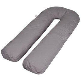 SleepyNights BIG U PILLOW COVER MATERNITY SUPPORT PILLOWCASE/U SHAPE PILLOW COVER/ULTIMATE SUPPORT U PILLOW COVER CASE ONLY GREY