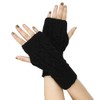 FGFD&OU Fingerless Gloves for Women, Knitted Half Finger Gloves, Short