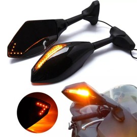 POMT Rearview Mirrors With Turn Signals LED For Aprilia RSV4 Factory RSV4R RSV4RR