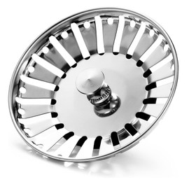 AOOTUERL 84 mm Stainless Steel Kitchen Sink Plug – Universal Sink Filter, Anti-Lock Sink Grill, Quick Drain Sink Basket, for Kitchen Sink Hole 84-85 mm