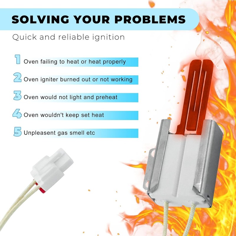 CARBOLE Gas Range Oven Stove Cooktop Flat Ignitor Igniter Replaces