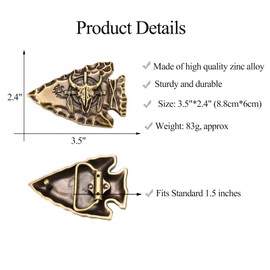 KOORASY Belt Buckle for Men Vintage Fish Shape Bull Belt Buckle for Women Girls Boys, Antique Western Cowboy Belt Buckle