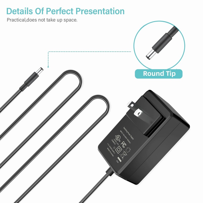 SLLEA 5ft UL 12V 2A-3A AC Adapter Charger for CASIO