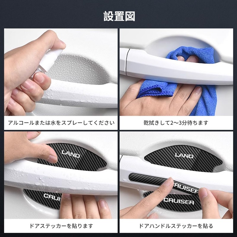 LUTU Door Handle Protector Parts, Land Cruiser 250, April 2024