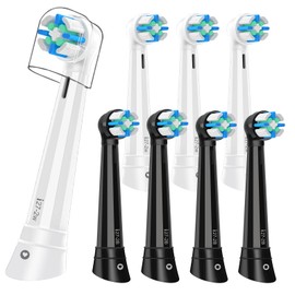 Replacement Heads Compatible with Oral B iO 3 4 5 6 7 8 9 10 Series Electric Toothbrush,Toothbrush Heads Compatible with Braun Oral B iO Replacement Heads with Medium Bristles,Black&White