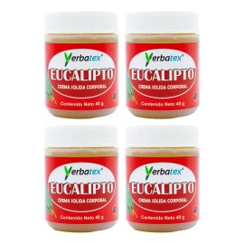 Pack 4 Pomadas De Eucalipto Frasco De 40g C/u Mentol