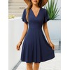 FENSACE Work Dresses for Women Office Professional Classy Graduation Dress(Navy