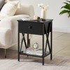VECELO Nightstands Set of 2, Modern Bedside End Tables, Night