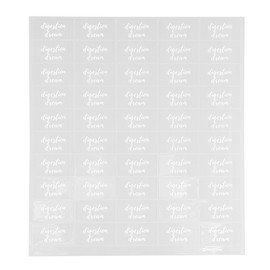 Restaurantware-1.9 x 1 Inch Digestion Dream Juice Bottle Labels, 100 Self-Adhesive Labels For Bottles - Resists Condensation, For Drink Pouches, Clear With White Font Plastic Water-Resistant Labels