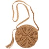 Straw Shoulder Bag for Women Beach Crossbody Tote with Zipper