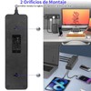 SOZOMO Enchufe Plano,Multicontacto Regleta Extension Electrica con Protector Supresor de