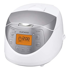 CUCKOO Rice Cooker 6 Cup Uncooked / 12 Cup Cooked, Korean Fuzzy Logic Rice Cooker Small with Delay Timer & Keep Warm Setting, Versatile Food Steamer for Cooking, Non-Stick Inner Pot, Silver (CR-0632F)