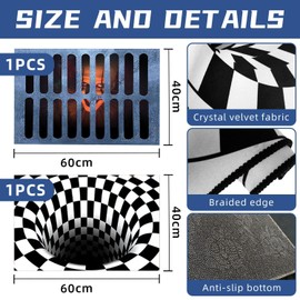 2 Pieces Of Three-Dimensional Floor Mats, Bathroom Rugs, Room Rugs, Fun Rugs, Interior Decoration Rugs
