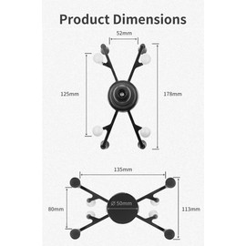 Strg Tablet Mount with Suction Cup Base, Car Tablet Holder for Car Truck Vehicle Windshields Window and More Smooth Surface