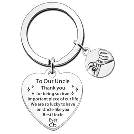 JETTOP Uncle Gifts Keyring Gifts for Uncle Birthday Christmas Father Day Gifts Best Uncle Ever