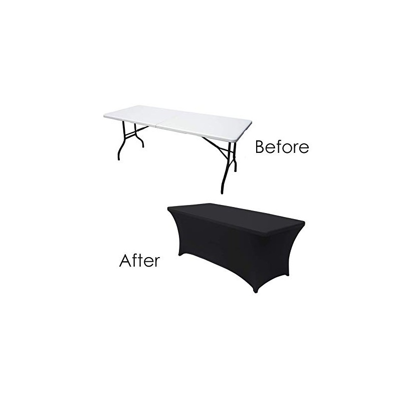 banquetbay Spandex Fitted Stretch Table Cover for 6ft Folding Table,