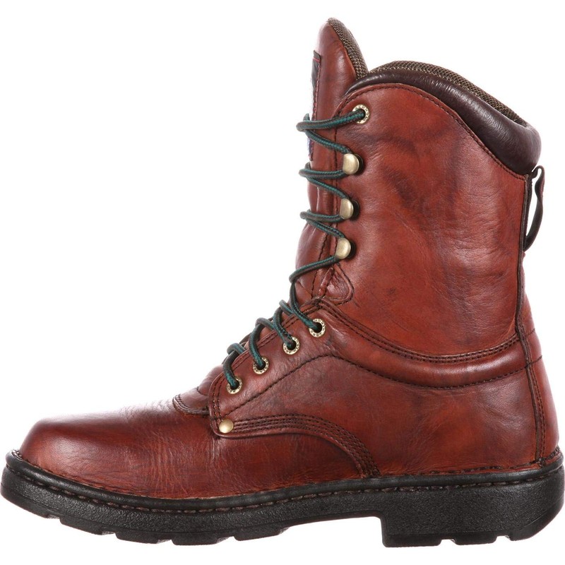 GEORGIA BOOT Eagle Light Work Boot, Russet Wildwood, Size 10(M)