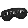 Novelty Eye Mask with Embroidered Text, Breathable Blackout Blindfold, Soft