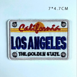unbranded LOS ANGELES Iron On Patch Auto Plate sign California 2809