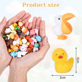 50PCS Mini Resin Animals Mixed, 50 Styles of Bulk Plastic Miniature Dolls, Cute and Compact Animal Figures Decorations, Suitable for DIY Aquarium Potted Plants, Miniature Fairy Gardens, Doll Houses
