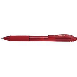 Pentel Energel X Gel Pen, 0.7Â mm, Red Point BL107Â BL107, B/WÂ Â (Pack of 12)