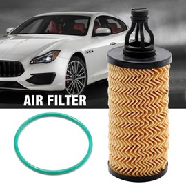 Anxingo Paquete de 4 filtros de aceite de repuesto para Maserati Ghibli V6 2014-2019, Maserati Lavante V6, repuesto #311401, 298939