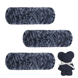 AUAUY Velvety Baby Wool, Velvet Wool 300 g (3 x 100 g), Velvet Chenille Yarn, Cuddly Soft Chenille Yarn, Fluffy Soft Plush Wool, Crochet Yarn Wool for Knitting, Crochet Accessory, Clothing, Blankets,