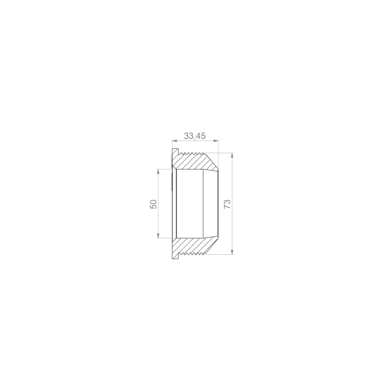 Crassus Gummiadapter CGA, EPDM, 1 Stück, 73 mm auf 50