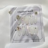 White wedding pixie handmade nail tip♀ - Short Square /