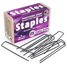 100 6-Inch Garden Landscape Staples Stakes Pins - USA Strong Pro Quality Built to Last. Weed Barrier Fabric, Ground Cover, Soaker Hose, Lawn Drippers, Irrigation Tubing, Wireless Invisible Dog Fence…