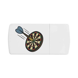 Azeeda 'Darts Bullseye Action' Pill Box with Tablet Splitter (PI00035506)