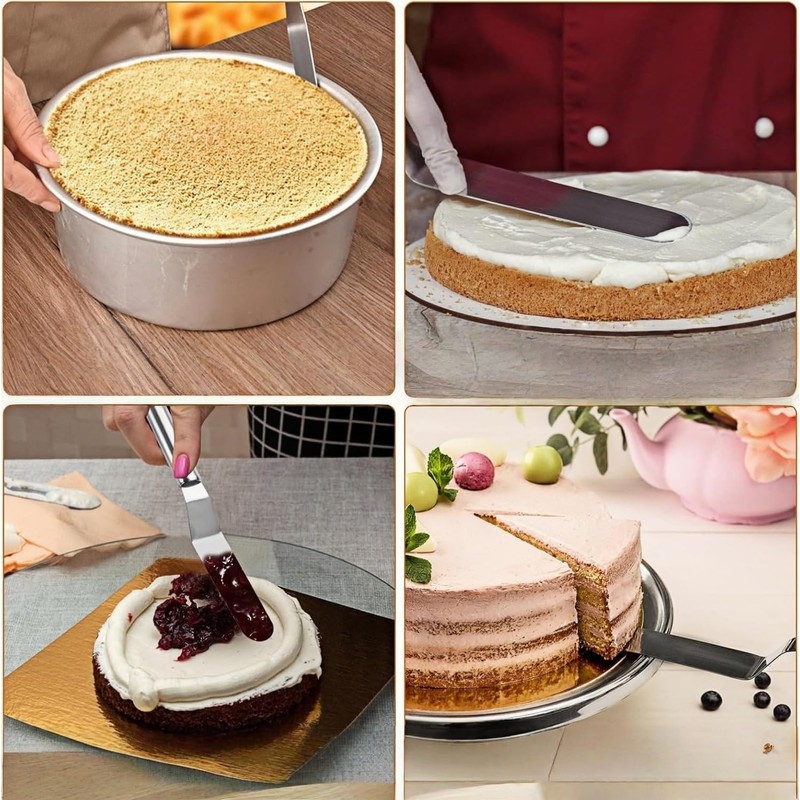 Heanvmyss 2PCS Stainless Steel Icing Spatula