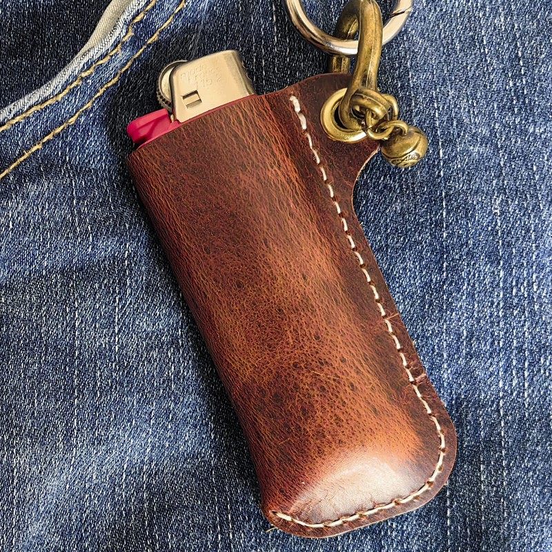HUMWE Leather Lighter Case Holder for BIC Standard Size Lighters