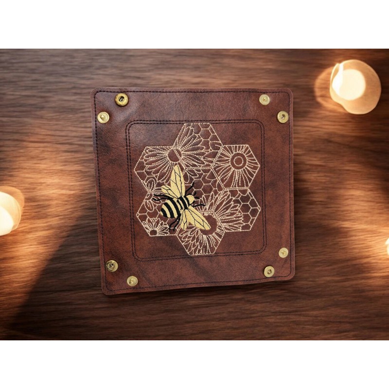 Rowan Gate Honeycomb and bumblebee dice tray, TTRPG, roleplaying games