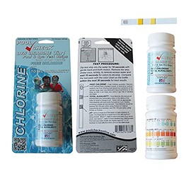 Easy Chlorine Checker, Includes 50 Reagents, Can Measure 0.1 ppm, Residual Chlorine Concentration Measurement Reagent, Measuring Alkalinity and pH Levels