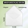 FarbenFroh DIN B6 Folding Card Set with Envelopes Brilliant White