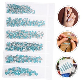 IWOWHERO Nail Gems Kit 820pcs Glass Rhinestones Small Rhinestones for Acrylic Nails Craft Decorations