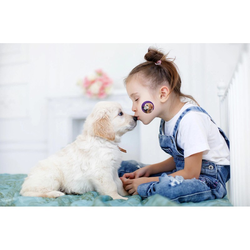 Unbranded Dog Stickers | 1.5" Round | 80 Pack |