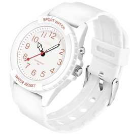 Women's Analogue Quartz Watch Waterproof Arabic Numerals Easy Read Minimalist Nurse Watches for Ladies Girls Luminous Casual Design Colorful TPU Strap Womens