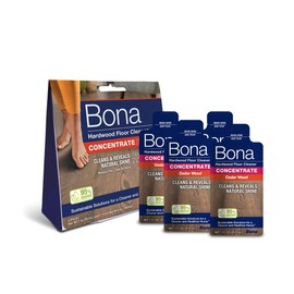 Bona Hardwood Floor Cleaner Concentrate, Cedar Wood Scent, 1 fl oz, Pack of 4 (Makes 128 fl oz) - Residue-Free Floor Cleaning Concentrate Spray Mop and Spray Bottle Refill - For Wood Floors
